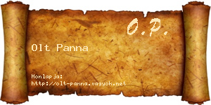 Olt Panna névjegykártya